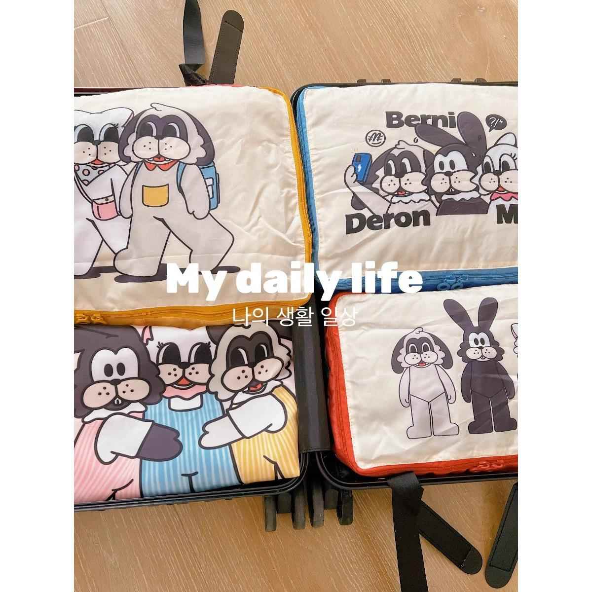 Ndht新款乔套波收纳三件被子纳便包家庭衣物收收纳354防水携式旅