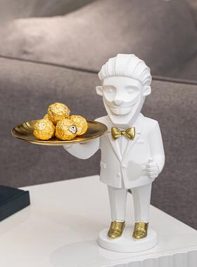 新款直销北欧创意猴子先生客厅桌面玄关进门口钥匙收纳家居装饰品