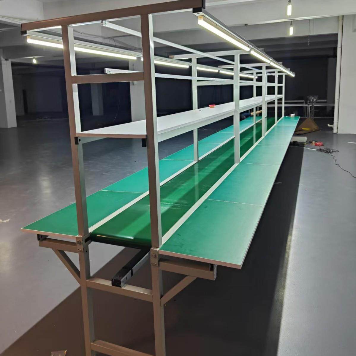 工厂车间生XFG拉产线传台送带线装配带灯架设备可定拉制皮带输送