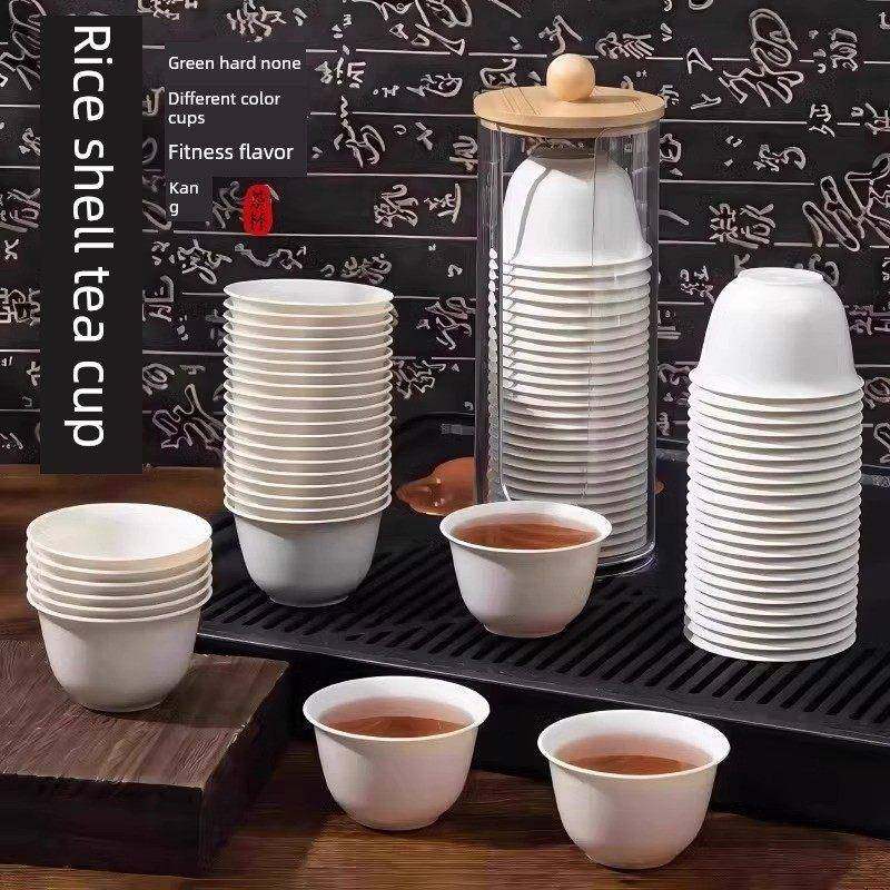 一次性功夫茶杯茶杯稻壳加厚耐高温家用旅行茶杯便携式茶具喝茶杯,餐饮具,一次性茶具,淘宝优惠券,粉丝福利购,淘宝优惠卷
