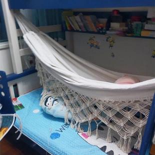 流苏吊床外秋千侧防翻室外野营宿舍大人人双JYM帆布白户色in悬挂