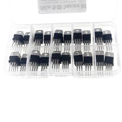 10种50个 L7805/7806/7812/7824/LM317三端稳压管分类盒套件