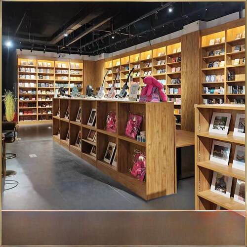 图书馆实木书柜定制新华书店专用书柜阅览室书柜书展架书架