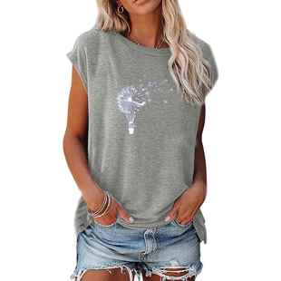 off shoulder top loose neck shirt Womens round