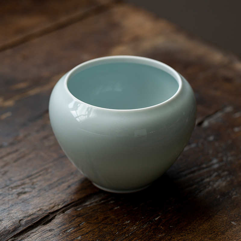 仿古无盖建水中式陶瓷茶洗水盂茶渣桶家用功夫茶具配件废水缸