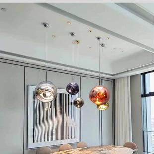 餐现熔岩吊不灯创意服装 楼客厅厅楼梯间976吊代 店吧台灯别墅复式