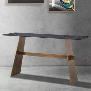 简ZTR约大理石实木高玄关台轻奢端墙家具玄关桌现板代靠入户岩玄