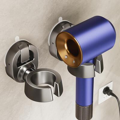 吸盘懒人吹风机架子免打孔卫生间风筒支架置物架电吹风机收纳浴室