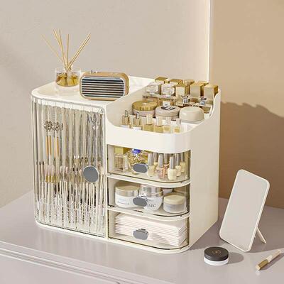 Desktop drawer style cosmetic storage box桌面化妆品收纳盒