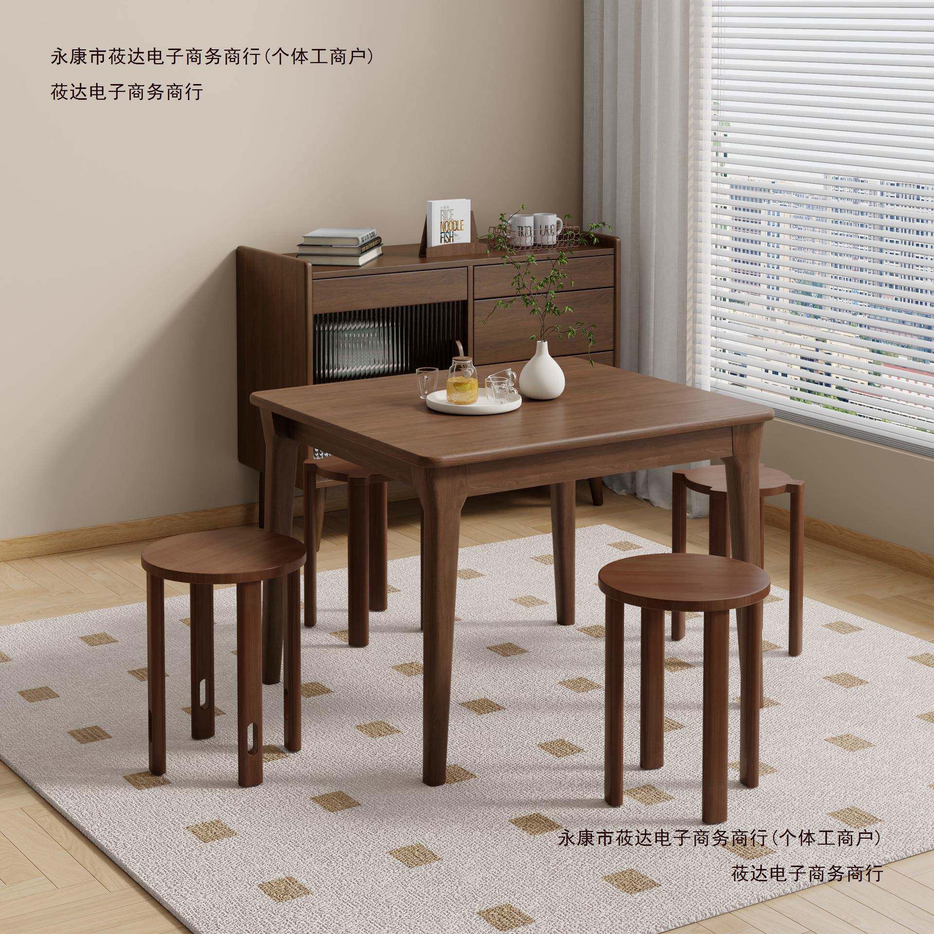 凳实木客厅叠叠乐木餐桌凳圆凳板凳可组合凳子家用收纳叠放其包邮