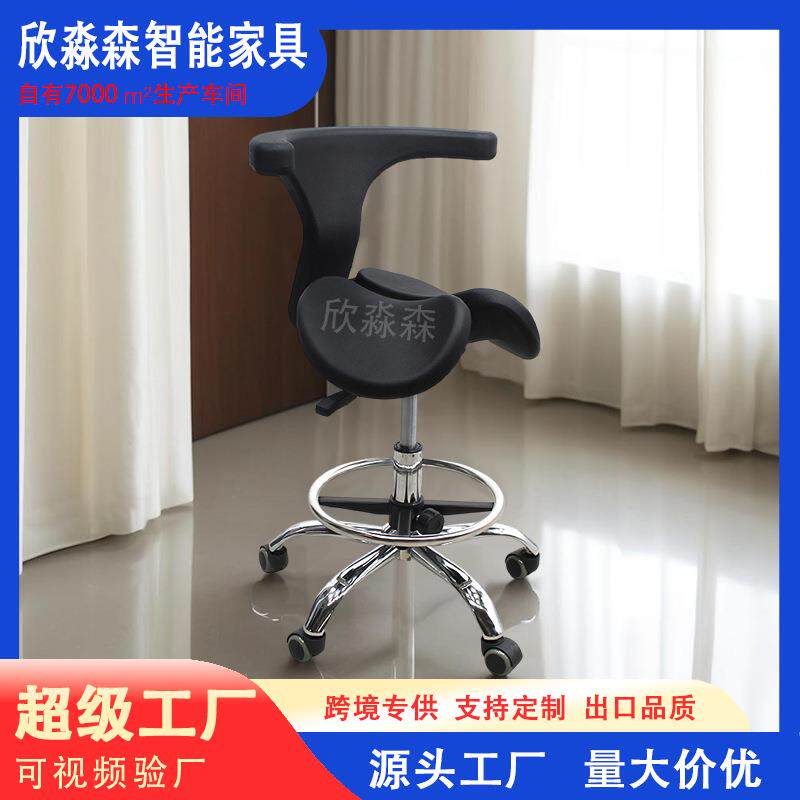 发廊大工凳升降可调脚控转椅带靠背的沙龙凳马鞍椅骑马椅跨境工厂