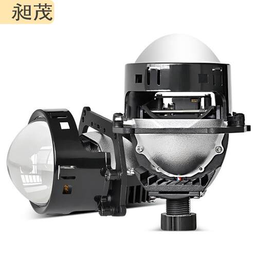 汽车LED大灯 3寸双光透镜 无损透镜H4 H7 9005 9006远近一体45W
