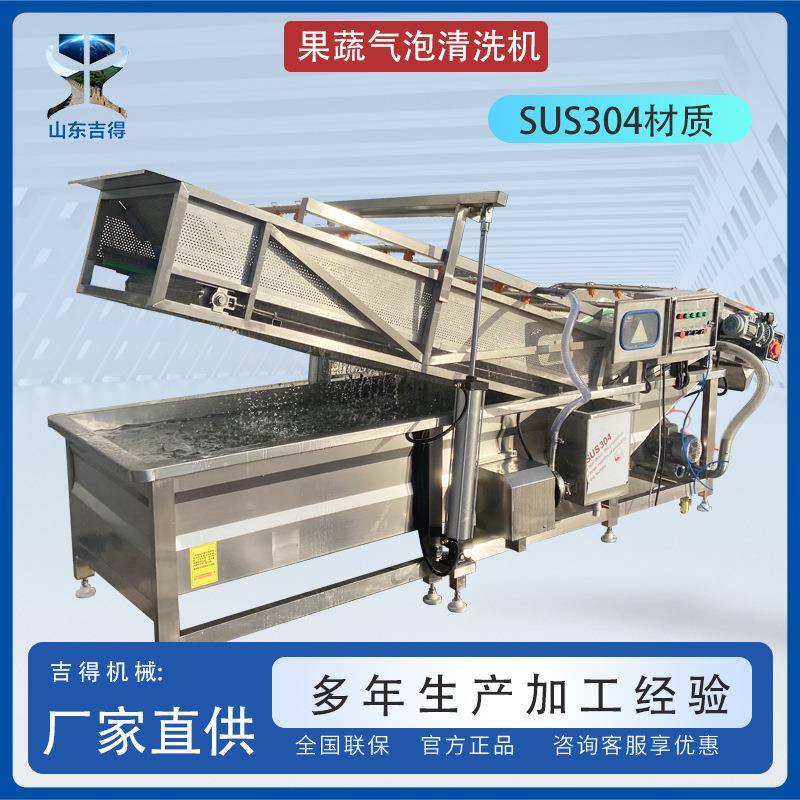 全自动大型商用连续叶类洗菜机 枸杞胡萝卜大枣清洗设备 果蔬清洗