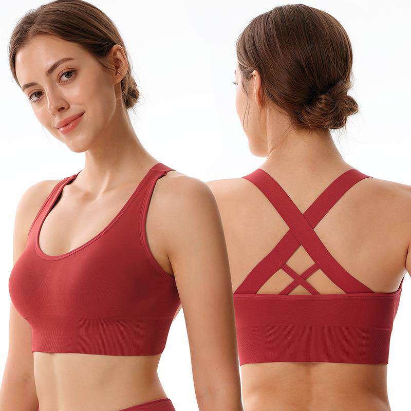 Cross sports bra, running fitness bra, yoga plus size bra,