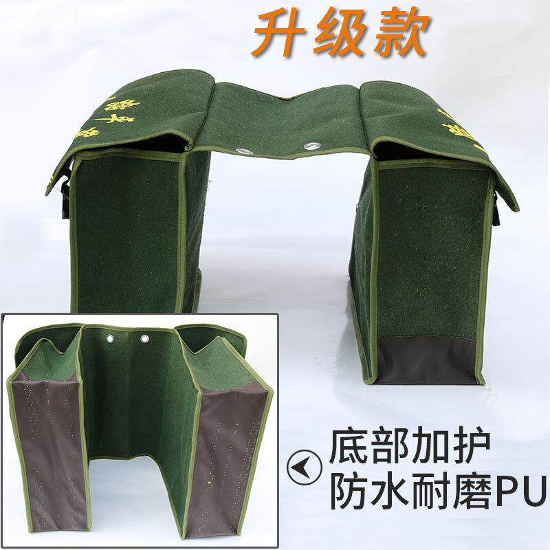 帆布邮包加厚摩托车挎包电动自行车驮包特大快递边包