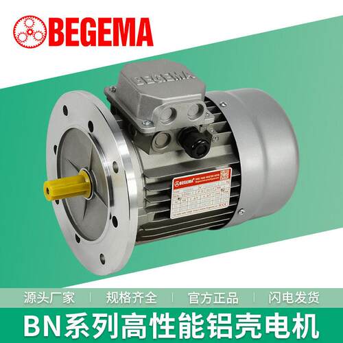 6级B5大法兰安装BN系列三相异步电机 BN90S6-0.75W-B5苏州BEGEMA