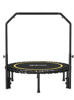 BCAN室内蹦蹦床小型儿童跳跳床带扶手可调节运动健身40英寸小蹦床