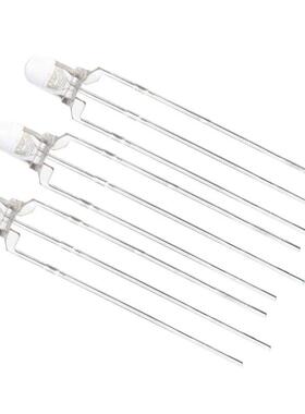 F3/3mm雾状红翠绿双色共阴 红绿双色3脚led双色直插LED发光二极管