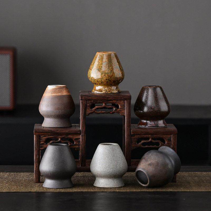 茶筅套装打抹茶工具刷竹子日式点茶烘焙茶道茶具百本立粗陶茶筅立