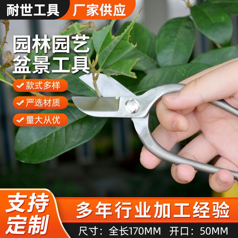 日式不锈钢池坊剪花道插花花艺剪刀专业修剪花枝园艺剪工具