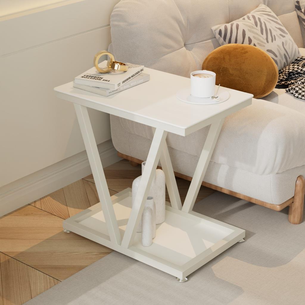 轻奢客厅钢化玻璃沙发几边桌创意角几床头侧边迷你小桌子客厅边几