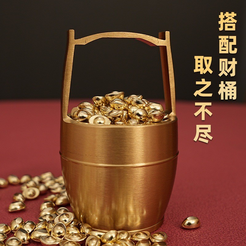 财进宝沙0001金实金元宝金条新年过年客厅聚宝盆桌招面心装饰道具