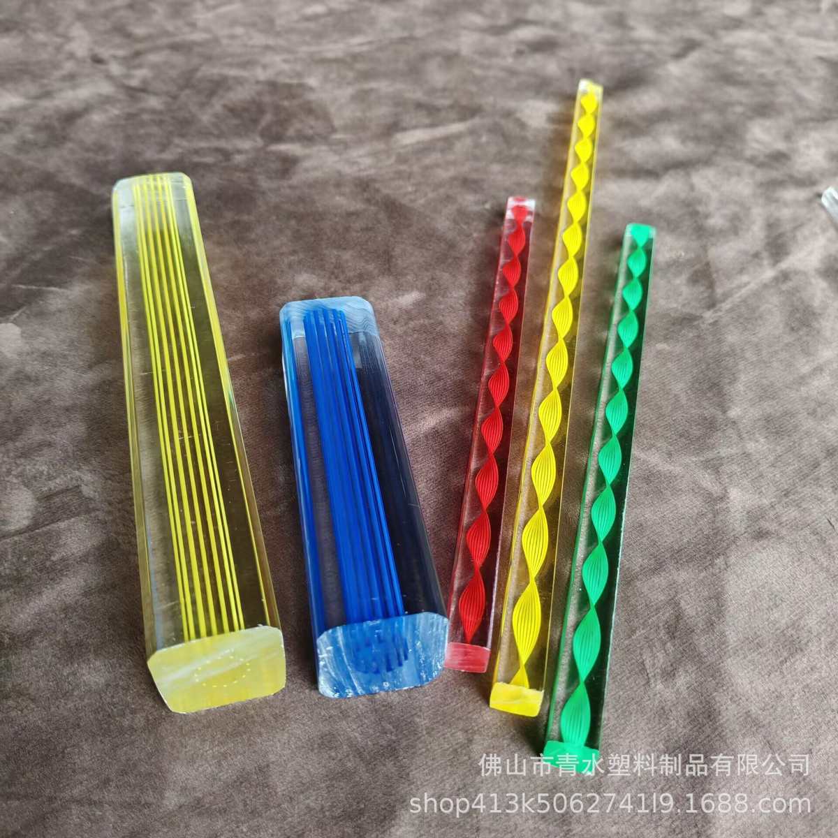 带直线扭线气泡金银粉高透明有机玻璃亚克力pmma实心方棒柱棍