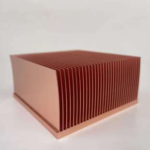 铜铲散热片80x80x40mm高密齿铲齿散热器铜工业设备散热