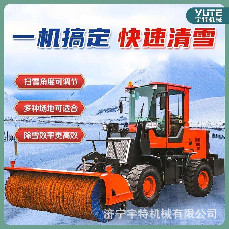 扫雪机自带动力高速滚刷机加装除雪设备大功率马路除雪滚