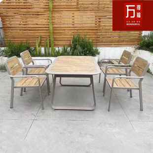 户用外木合桌椅组塑阳台庭院别墅桌子休闲花园餐桌商s 3023室外网红桌椅