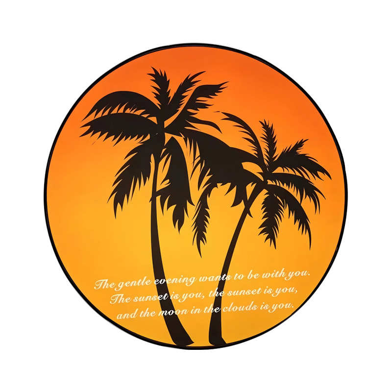 网红灯箱 落日余晖氛围感网红打卡背景墙 室外露营UV异形软膜灯箱