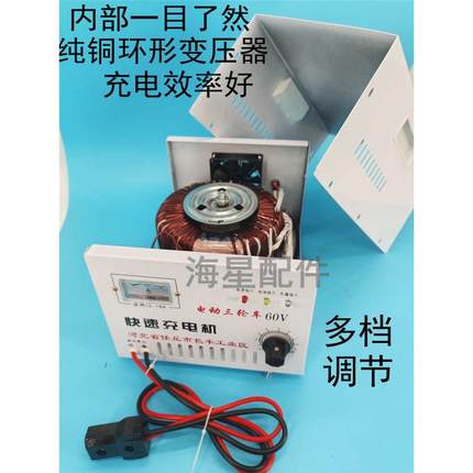 电动48v 蓄电池水60v72v三轮车充电器电瓶工程车充电建筑大功率