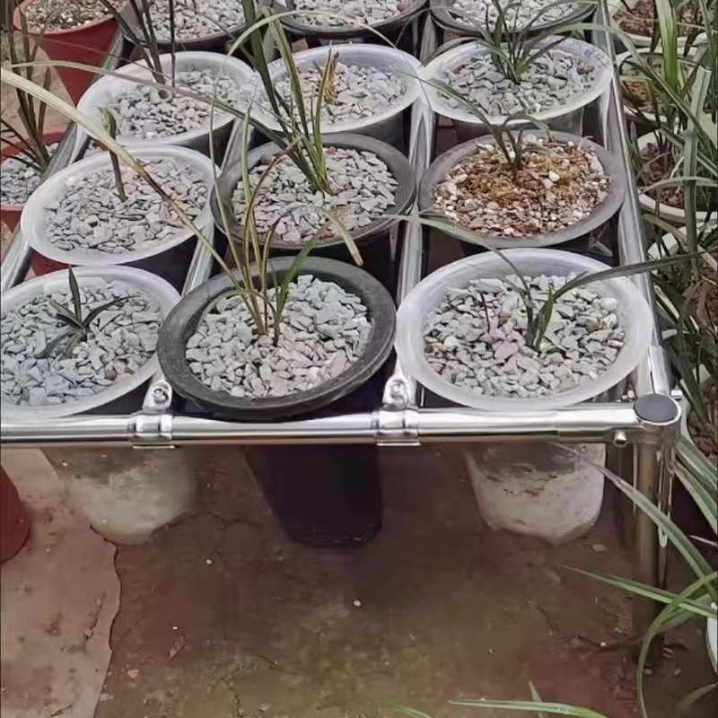 不锈钢兰花架落地多层花架室外阳台随意调节层高可定制兰花架子