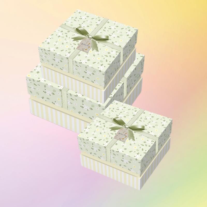 厂家供应礼品盒 加厚加硬成品纸盒子 情人节小清新内衬生日包装盒