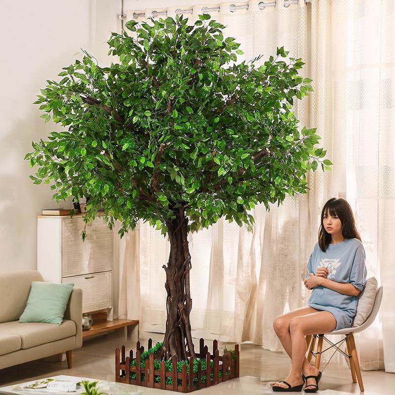仿真假榕树室内外装饰植物酒店商场卖场展厅拍摄道具落地造景榕树
