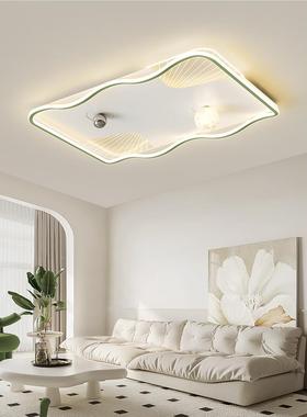厅主吸大顶灯灯长方形波浪现代简约大30451气大厅灯客智能灯具