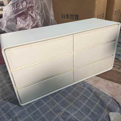 意式软包实收木卧室现代斗柜简约床尾抽屉物BGG纳柜奶油六斗柜储