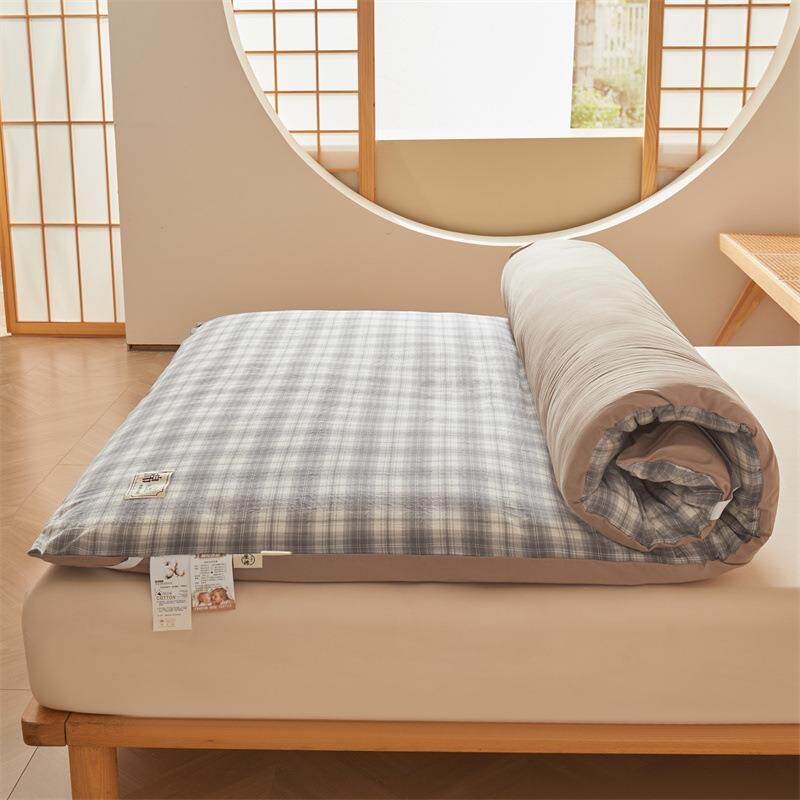 全棉色织棉花床褥纯棉床单人床垫学生宿舍家用铺底垫被褥子