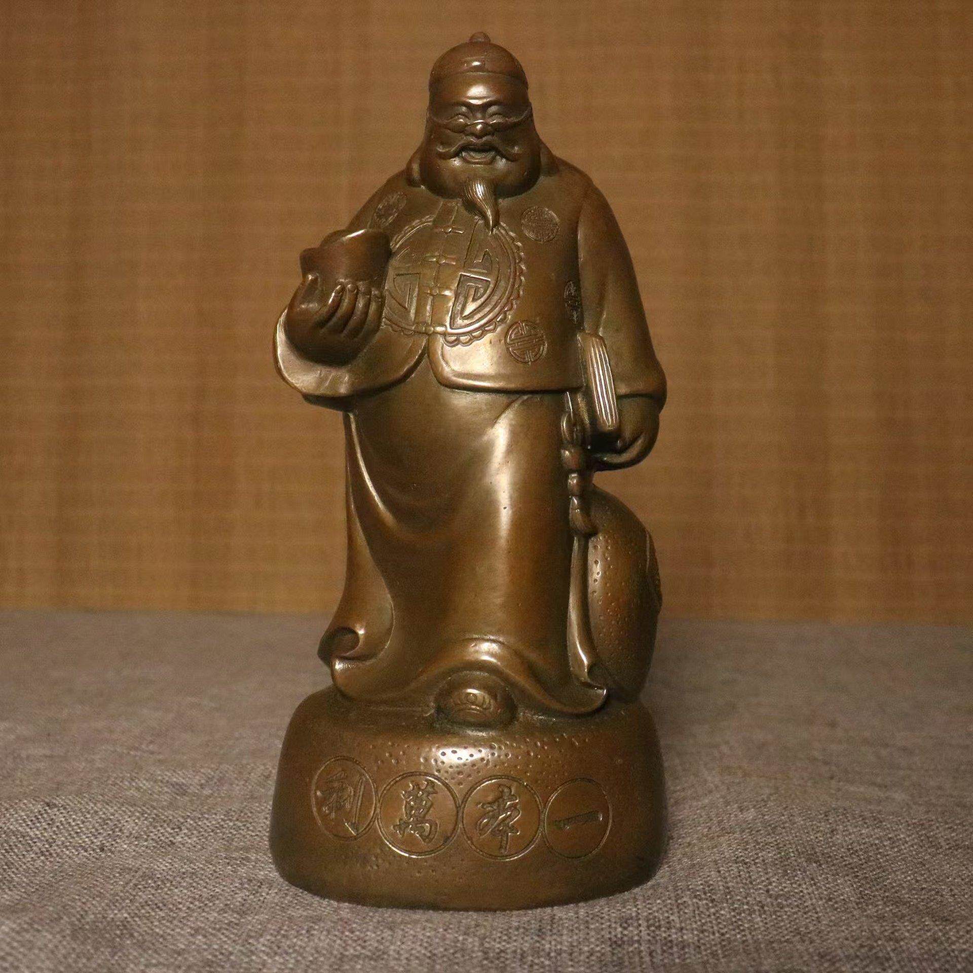 古铜器古玩本收藏纯一万铜利地主铜像摆8/58574土财主摆件工艺品