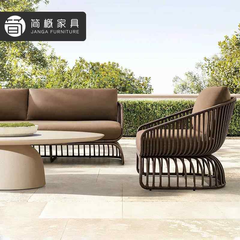 闲户别墅455藤沙编发椅露天防水外防晒庭院休躺床酒店民宿室外藤,住宅家具,户外沙发,淘宝优惠券,粉丝福利购,淘宝优惠卷