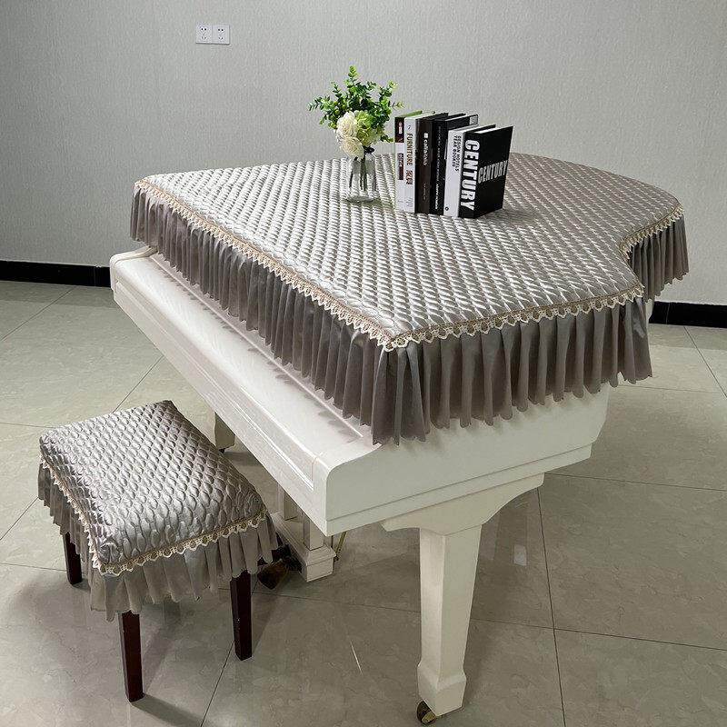 新款高档加厚压棉三角钢琴全罩半罩现代简约欧式琴罩法式防尘罩