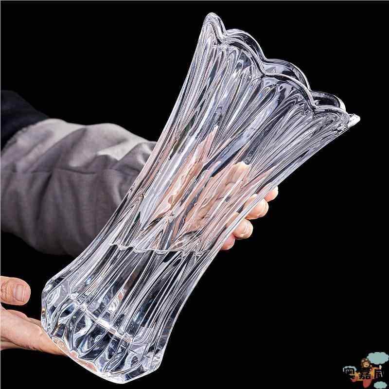 加厚特大号透明水晶玻璃花瓶富贵竹百合玫瑰插器客厅摆件,家居饰品,花瓶,淘宝优惠券,粉丝福利购,淘宝优惠卷