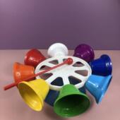 正品 专打业教旋具8音课铃敲琴击乐器儿童小编钟撞转钟旋律玩具