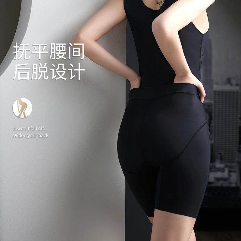 新款直销冰丝美体塑形收腹塑身衣女产后全身束身束腰带胸垫排扣连