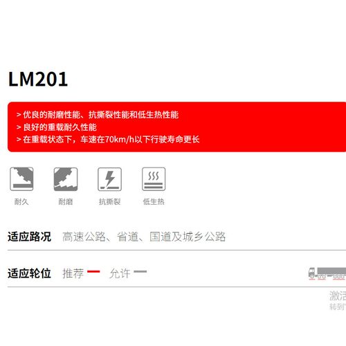 LONGMARCH浪马长征12.00R20 LM201耐磨客车货车运输车轮胎