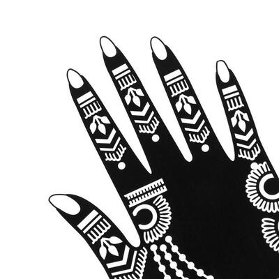 Fashion Henna Tattoo Stencil Temporary Hand Tattoos DIY Body