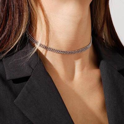 European and American Simple Double Layer Necklace Short Rou