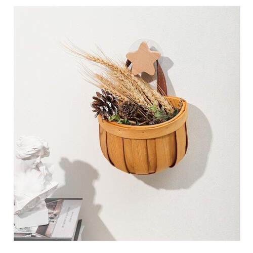 姜蒜收纳筐编织收纳篮厨房放葱姜蒜头竹编壁挂篮子生姜大蒜收纳盒