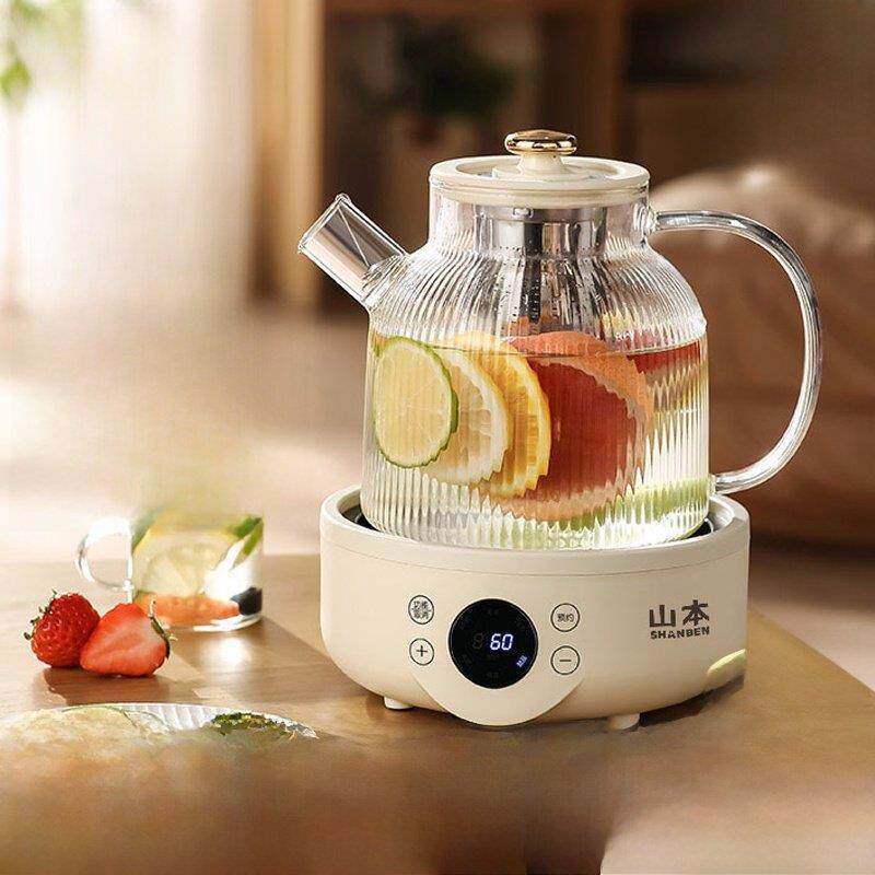 山本保健壶全玻璃家用多功能办公小茶机新型水壶花茶壶