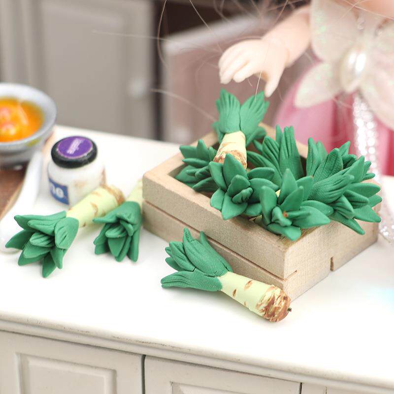 1:12娃娃屋dollhouse配件摆件仿真模型蔬菜袖珍莴苣笋莴笋莴苣菜